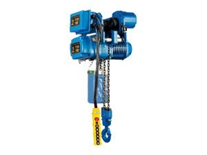 Chain Hoist w-Low-Headroom Motorized Trolley