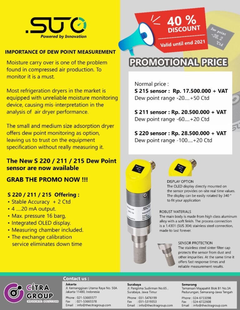 The New S 220 / 211 / 215 DEW POINT SENSOR are now available!